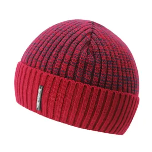 Trending Hot Picks Knitted Winter Beanie Hats For Men With Velvet Interior - Red,Dark Gray,Black,Light Gray,Coffee,Blue