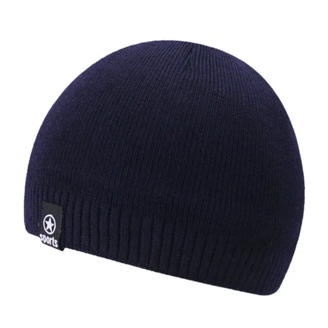 Knitted Winter Beanie Hats For Women Men With Velvet Inside - Black,Red,Dark Gray,Dark Blue Shop Hot Deals Today Only Special