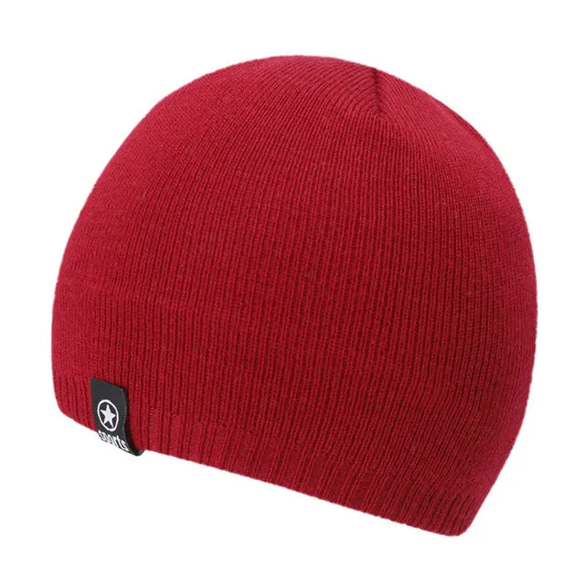 Exclusive Hot Pick Biggest Savings Now Knitted Winter Beanie Hats For Women Men With Velvet Inside - Black,Red,Dark Gray,Dark Blue