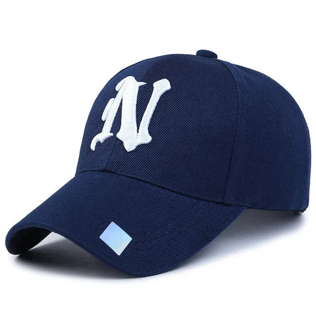 Mega Discount Event Baseball Hats Solid Color N Letter Embroidered Cap For Men