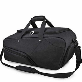 Gym Bag Sports Duffle Bag With Shoes Compartment Waterproof Large Travel Duffel Bags Weekender Overnight Bag For Men Women 45L Black Weekend Flash Offer Surprise Offer Now