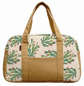 Hot Sale Today Women'S Cactus Pattern Printed Canvas Duffel Travel Bags Was_19