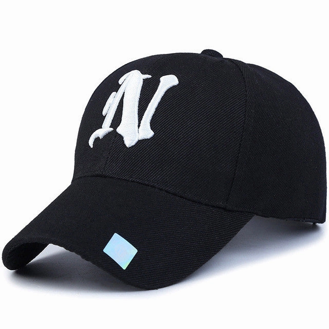 Hot Sale Alert Baseball Hats Solid Color N Letter Embroidered Cap For Men