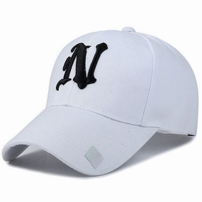 Baseball Hats Solid Color N Letter Embroidered Cap For Men Instant Savings Inside Special Surprise Sale