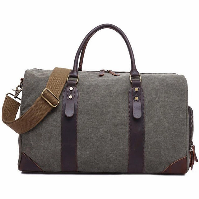 2018 Fashion Canvas Men'S Travel Bag Carry On Luggage Bags Vintage Handbag Crossbody Men Duffel Price Slash Today Todays Best Deal