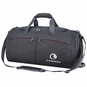 Hot Clearance Now Perfect Gift Sale Canway Sports Gym Bag, Travel Duffel Bag With Wet Pocket & Shoes Compartment?For Men Women, 45L, Lightweight