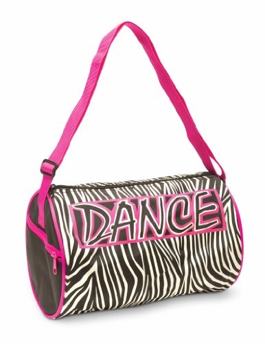 Dansbagz By Danshuz Zebra Dazzle Microfiber Duffel Bag, Black, Os Dont Miss Out