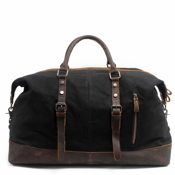 Price Drop Today Mco Vintage Waxed Canvas Men Travel Duffel Large Capacity Oiled Leather Military Weekend Bag