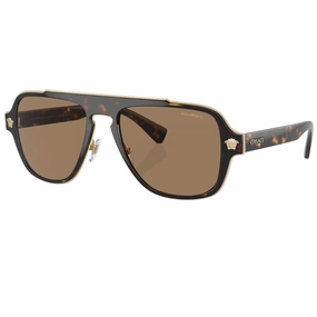 Versace Ve2199 1252La Sunglasses - Havana Frame, Orange Polarized Len Exclusive Online Deal Special Price Offer