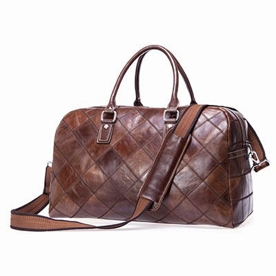 MustHave Clearance Genuine Leather Travel Bag Men Vintage Duffel Bag Patchwork Cow Leather Handbag Carry On Luggage