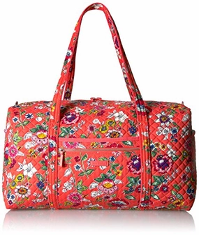 Grab the Deal Now Vera Bradley Women'S Iconic Large Travel Duffel-Signature, Coral Floral, One Size