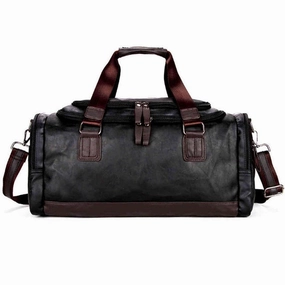 Best Deal Online Vicuna Polo Large Capacity Men Travel Bags Simple Contrast Black Duffel Bag For Trip Casual Brand