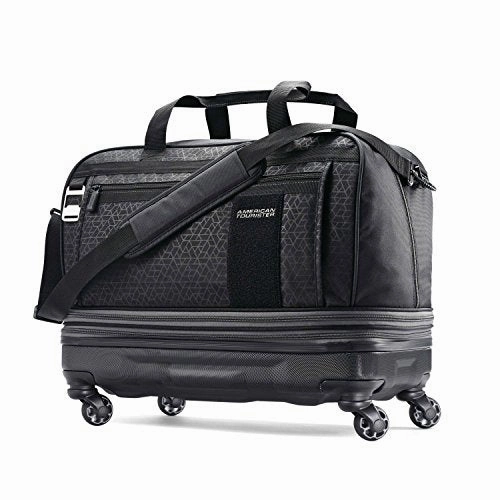Todays Special Picks American Tourister Pearce Hybrid Expandable Wheeled Duffel, Black Print