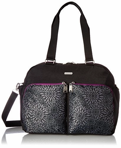 Baggallini Women'S Travel Duffel, Pewter Floral Multi Flash Deal Alert