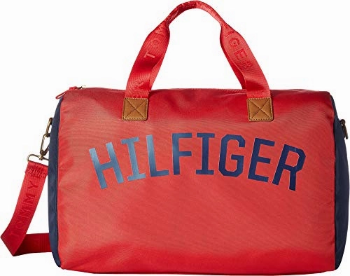 Tommy Hilfiger Men'S Zachary Cordura Nylon Duffel Mars Red One Size Special Savings Today