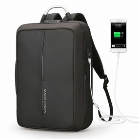 Best Seller Deal Fashion Anti Theft Usb Charging Backpack With Custom Lock - Black,Gray