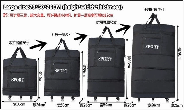 Perfect Gift Offer Price Drop Today 2019 Waterproof Duffel Portable Travel Suitcase Air Bag Unisex Expandable Folding Luggage Bags With