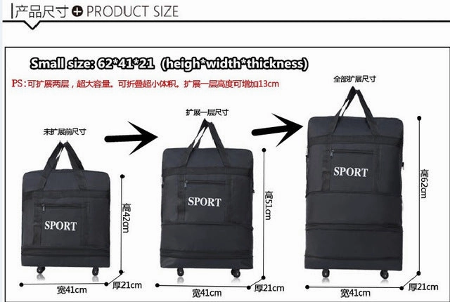 Grab Save Today Hot Pick Deal 2019 Waterproof Duffel Portable Travel Suitcase Air Bag Unisex Expandable Folding Luggage Bags With