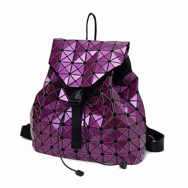 Hs Rhyme Women Diamond Geometric  Backpack Limited Edition Offer Sweet Deal Inside