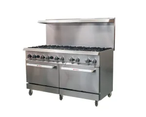 IKON - IR-10-60, 60" Gas Range With 10 Burners 366,000 BTU