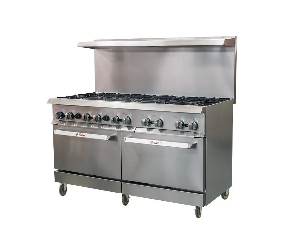 IKON - IR-10-60, 60" Gas Range With 10 Burners 366,000 BTU