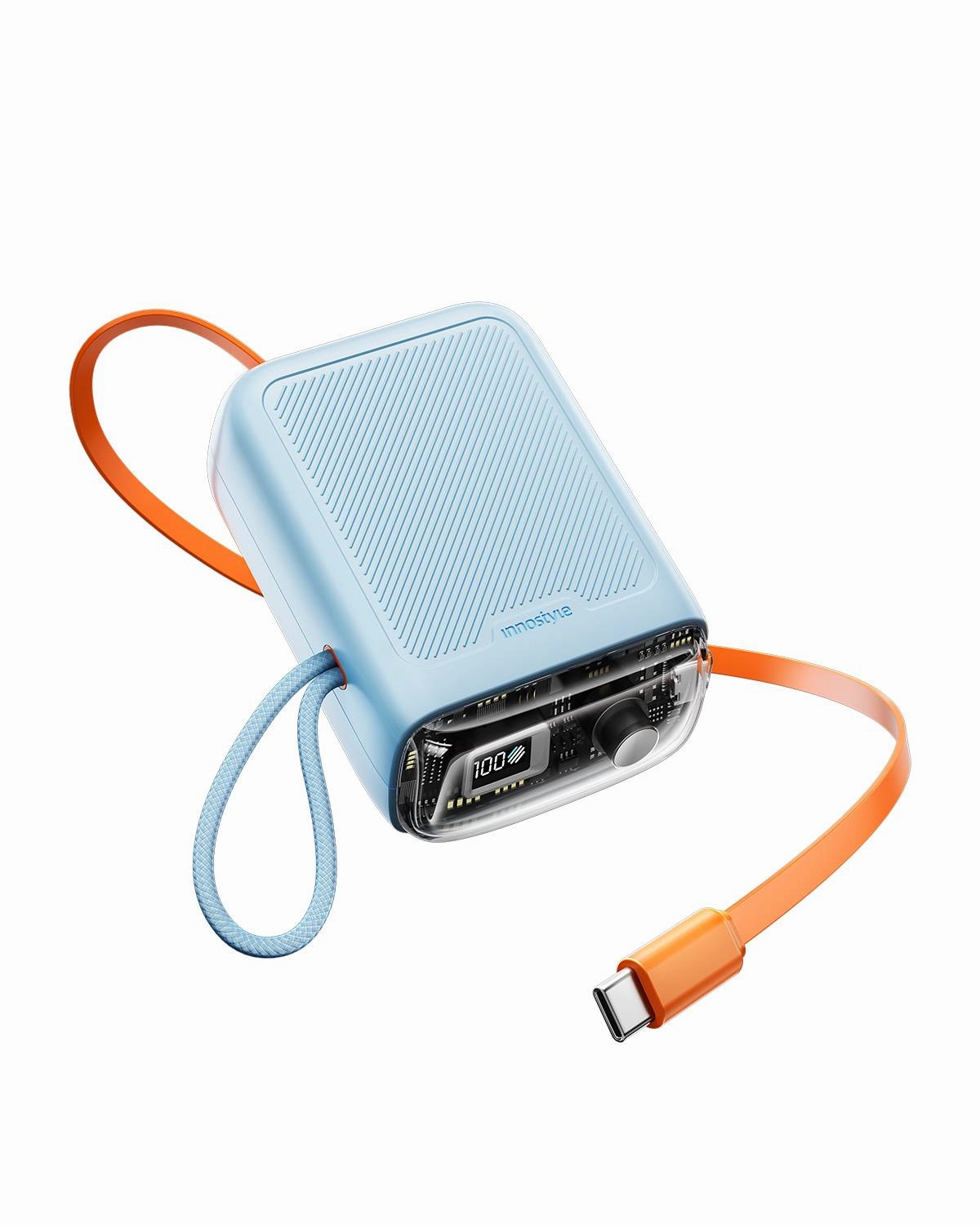 Hot Savings Alert Innostyle Transimini Flexcharge Retractable 30W 10000Mah 60Cm Usb-C Power Bank With Cable