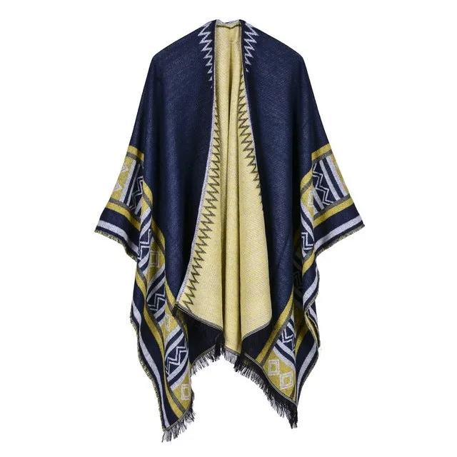 Price Slash Today Grab Your Hot Pick Fashion Winter Poncho Scarf - 6 Colors