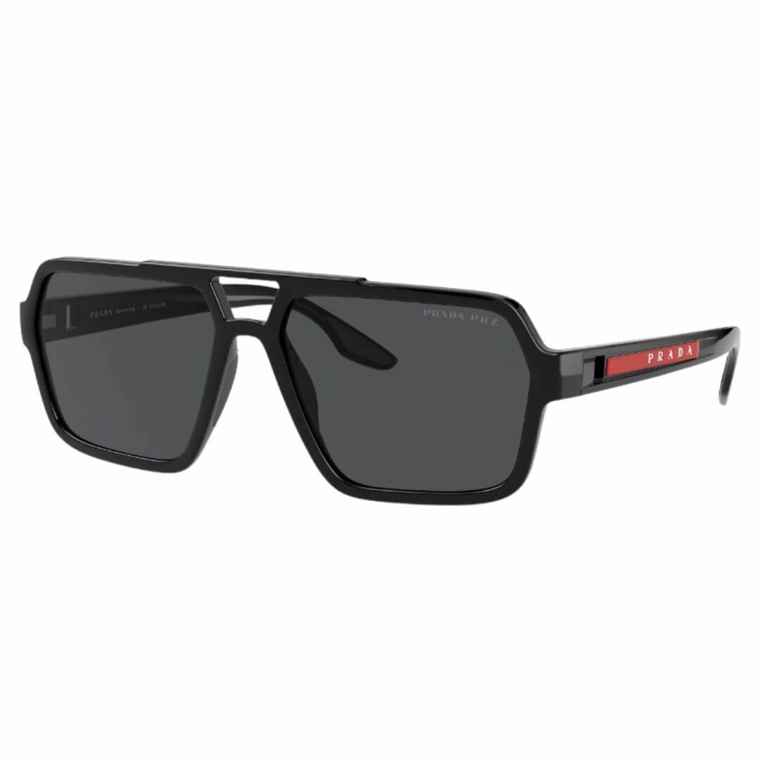 Prada Linea Rossa Ps 01Xs 1Ab02G - Black Frame Polarized Dark Grey Lenses Weekend Specials Limited Time Hot Deal