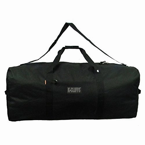 Grab It Fast MustHave Clearance Heavy Duty Cargo Duffel Large Sport Gear Drum Set Equipment Hardware Travel Bag Rooftop Rack Bag (30" X 15" X 15", Black)
