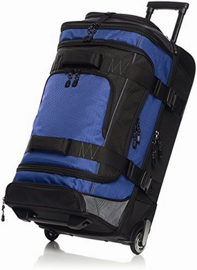 Shop Smart Save Amazonbasics Ripstop Wheeled Duffel, Blue