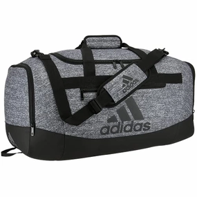 Shop Now Save Hot Sale Alert Adidas Defender 4 Medium Duffel Bag, Jersey Onix Grey/Black, One Size