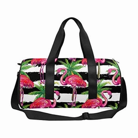 Clearance Alert Now Interestprint Tropical Flamingo And Palm Tre Travel Duffel Bag, Waterproof Bag