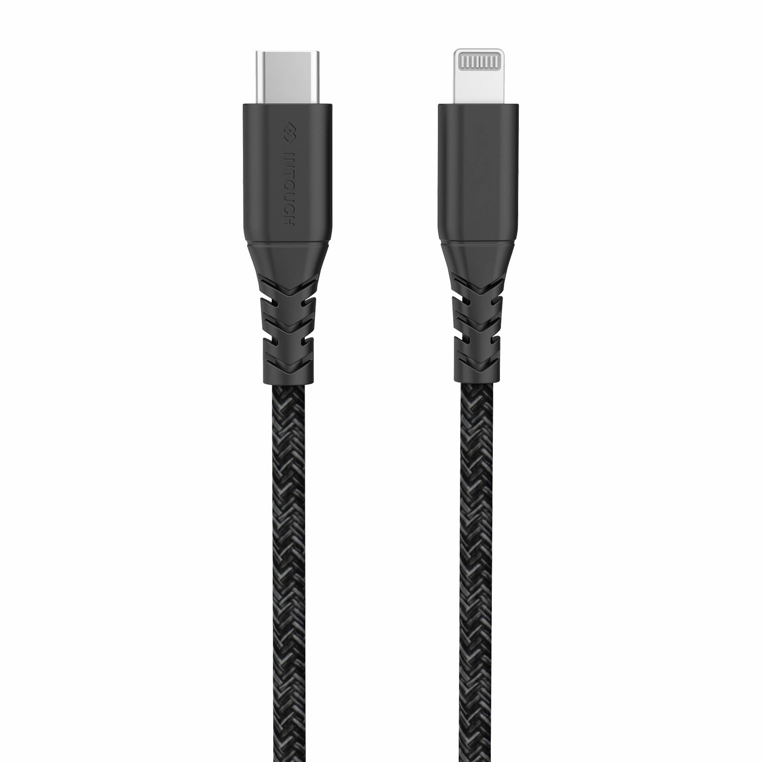 Intouch Type-C To Mfi Lightning Recycled Braided Cable 2 Metre - Black (It-Csc4009) Todays Hot Savings