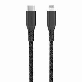 Intouch Type-C To Mfi Lightning Recycled Braided Cable 2 Metre - Black (It-Csc4009) Todays Hot Savings