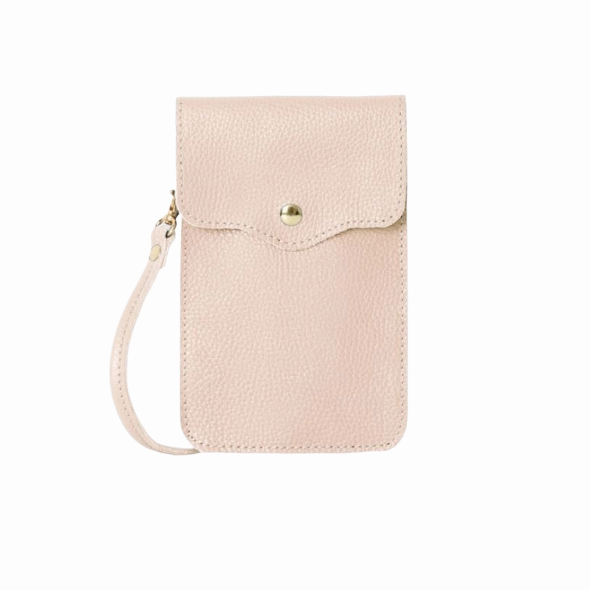 Hot Offer Frenzy Steal the Deal Now Italian Leather Crossbody Phone Pouch Smoke Rose