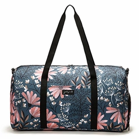 Todays Best Deal Trending Savings Now Jadyn B 22" Women'S Weekender Duffel Bag With Shoe Pocket, Navy Floral