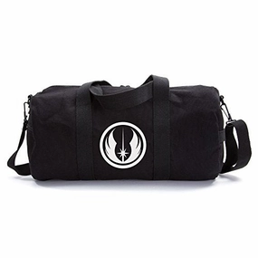 Dont Miss Out Jedi Order Logo Sport Heavyweight Canvas Duffel Bag In Black& White, Large