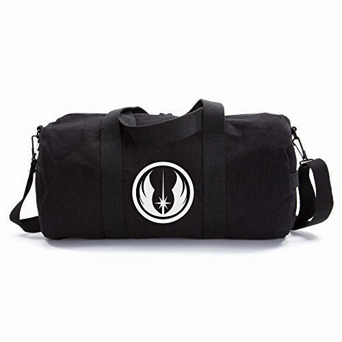 Dont Miss Out Jedi Order Logo Sport Heavyweight Canvas Duffel Bag In Black& White, Large