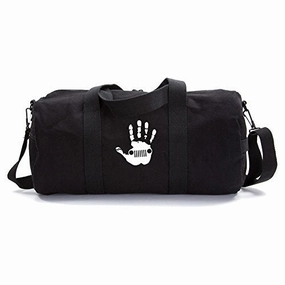 Jeep Wave Hand High Five Army Heavyweight Cotton Canvas Duffel Bag, Black Medium Hot Offer Inside