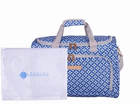EndofWeek Deals Jenni Chan Colima 2-Piece Set 17" 311Bag Duffel Bag, Blue, One Size