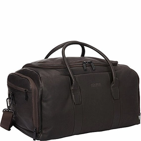 Online Deal Frenzy Hot Picks Today Kenneth Cole Reaction Colombian Leather U-Shape Zipper Top Load Duffel Bag, 20", Brown