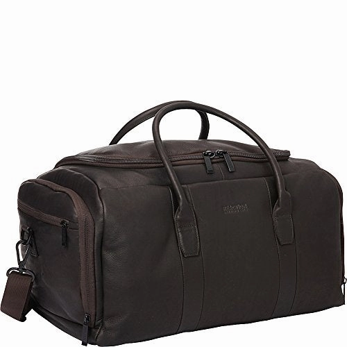 Online Deal Frenzy Hot Picks Today Kenneth Cole Reaction Colombian Leather U-Shape Zipper Top Load Duffel Bag, 20", Brown