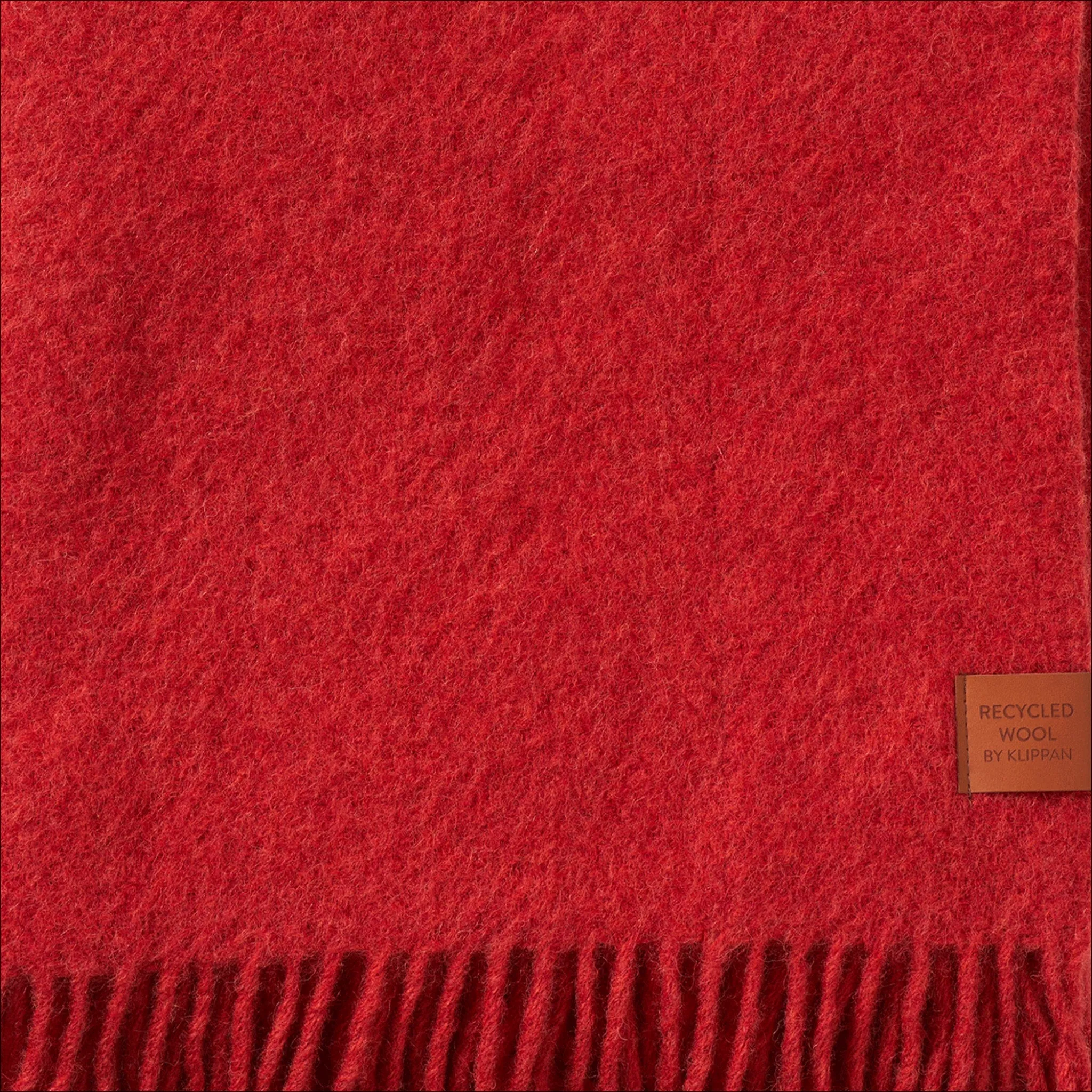 KLIPPAN Cottage Throw Blanket, Red