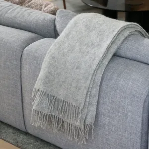 KLIPPAN Gotland Throw Blanket, Grey