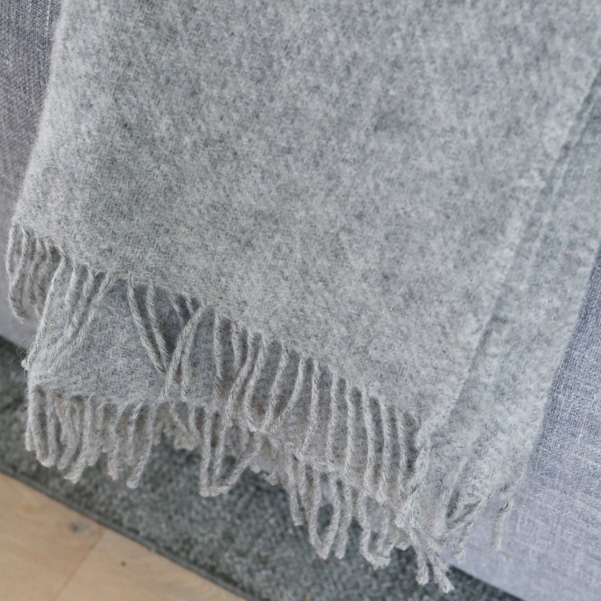 KLIPPAN Gotland Throw Blanket, Grey