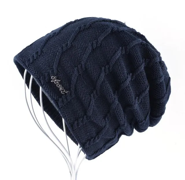 Knitted Striped Skullies & Beanies Winter Hats For Men - Black,Brown,Blue,Gray,Khaki,Red Shop Hot Deals