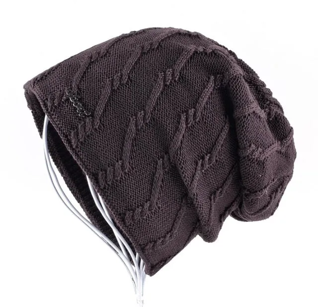 Knitted Striped Skullies & Beanies Winter Hats For Men - Black,Brown,Blue,Gray,Khaki,Red Shop Save Big Flash Sale Alert Now