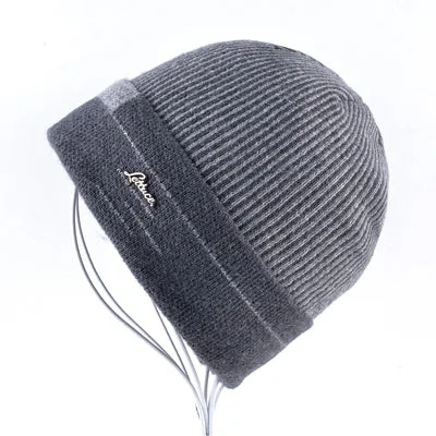 Exclusive Savings Event Knitted Winter Beanie For Men - Gray,Blue