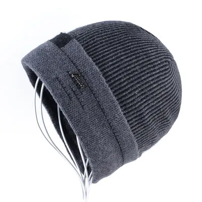 Best Deal Alert Knitted Winter Beanie For Men - Gray,Blue