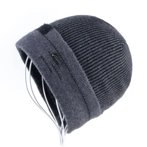 Best Deal Alert Knitted Winter Beanie For Men - Gray,Blue